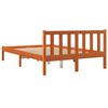vidaXL Estructura de cama sin colch&oacute;n madera maciza marr&oacute;n 120x190 cm
