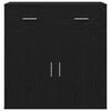 vidaXL Aparador Roble Negro 78 x 38 x 80 cm Madera de ingenier&iacute;a