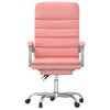 vidaXL Silla de oficina reclinable masaje cuero sint&eacute;tico rosa