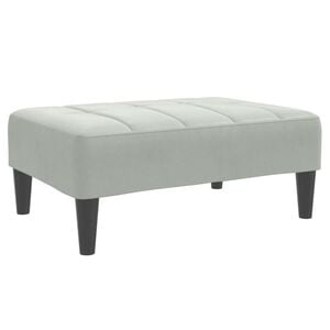 vidaXL Reposapi&eacute;s de terciopelo gris claro 77x55x31 cm