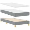 vidaXL Cama tipo Box Spring con colch&oacute;n Gris Claro 90 x 200 cm tela