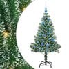 vidaXL &Aacute;rbol de Navidad Artificial Nevado con Luz LED Verde y 150 cm