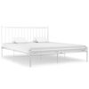 vidaXL Estructura de cama sin colch&oacute;n metal blanco 200x200 cm