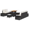 vidaXL Conjunto de sof&aacute;s de jard&iacute;n 8 uds. 7-N&uacute;mero de plazas Negro