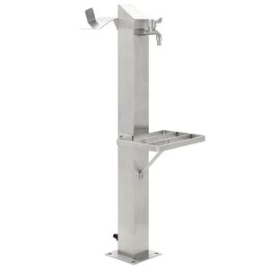 vidaXL Columna de agua de jard&iacute;n acero inoxidable cuadrada 95 cm