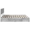 vidaXL Cama con almacenamiento con cabecera Gris Concreto 200 x 200 cm