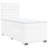 vidaXL Cama box spring con colch&oacute;n cuero sint&eacute;tico blanco 80x200 cm