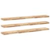 vidaXL Estantes flotantes 3 uds madera acacia sin tratar 160x20x4 cm