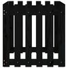 vidaXL Jardinera diseño de valla madera maciza pino negra 60x60x60 cm