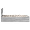 vidaXL Estructura de cama con cabecera Gris Sonoma 120 x 200 cm
