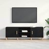 vidaXL Gabinete de TV Roble Negro 150 x 30 x 50 cm