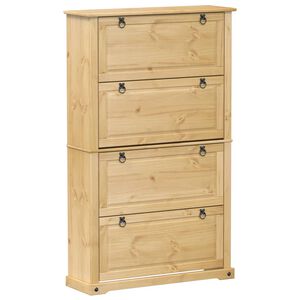 vidaXL Zapatero Corona madera maciza de pino 99x32x163,5 cm