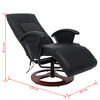 vidaXL Sillón de masaje shiatsu cuero sintético negro