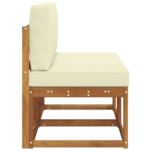 vidaXL 2 Pieza Sof&aacute; intermedio de exterior Madera de Acacia S&oacute;lida