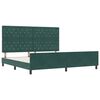 vidaXL Cama tipo Box Spring Verde oscuro 200 x 200 cm Terciopelo