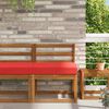 vidaXL Coj&iacute;n para sof&aacute; de exterior Rojo 60 x 60 x 8 cm Poli&eacute;ster