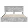 vidaXL Cama con almacenamiento con cabecera Gris Concreto 180 x 200 cm