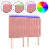 vidaXL Cabecero con luces LED terciopelo rosa 144x5x118/128 cm