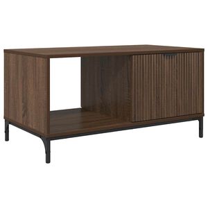 vidaXL Mesa de Caf&eacute; Roble Marr&oacute;n 90 x 49 x 46 cm Madera de ingenier&iacute;a