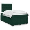 vidaXL Cama box spring con colch&oacute;n terciopelo verde oscuro 120x200 cm