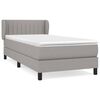 vidaXL Cama box spring con colch&oacute;n tela gris claro 80x200 cm