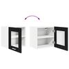 vidaXL Mueble colgante con puerta 2 pcs Roble Negro 40 x 31 x 40 cm