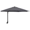 vidaXL Parasol de jardín Antracita y Negro 248 x 248 x 148 cm