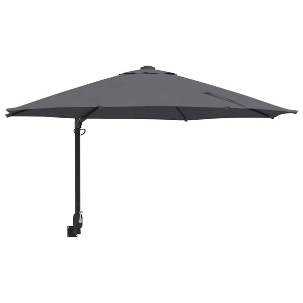 vidaXL Parasol de jardín Antracita y Negro 248 x 248 x 148 cm