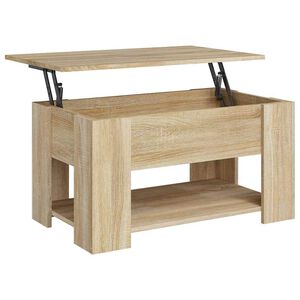 vidaXL Mesa de centro madera de ingenier&iacute;a roble Sonoma 79x49x41 cm