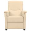 vidaXL Sill&oacute;n reclinable el&eacute;ctrico de tela crema