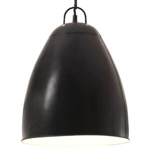 vidaXL L&aacute;mpara colgante industrial redonda 25 W negra 32 cm E27