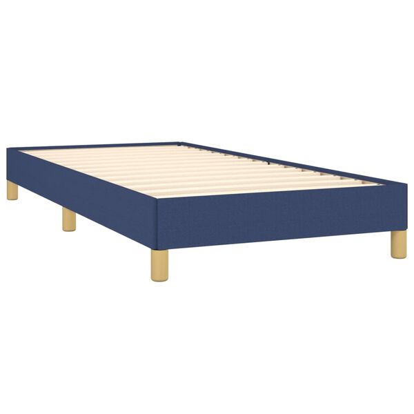 vidaXL Estructura de cama sin colch&oacute;n tela azul 90x190 cm