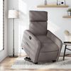 vidaXL Sillón reclinable elevable tela gris taupe