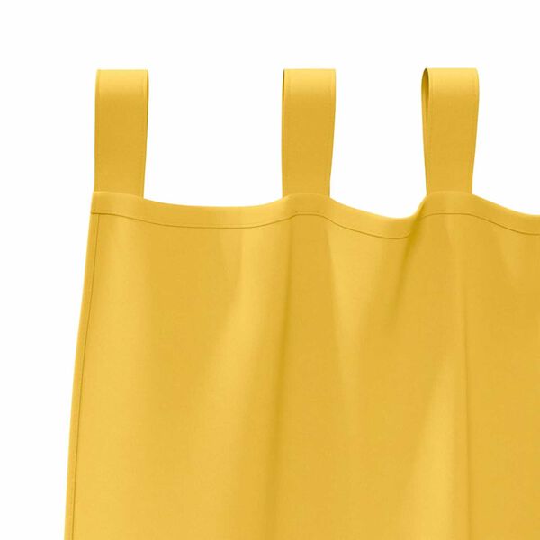 vidaXL Cortinas Opacas con Anillas 2 pcs Amarillo Mostaza 140 x 140 cm