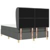 vidaXL Cama con Somier y Colch&oacute;n Gris Oscuro 90x190 cm de Tela tela