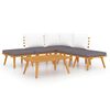 vidaXL Juego de muebles de jard&iacute;n 6 piezas madera maciza de acacia