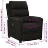 vidaXL Sill&oacute;n reclinable el&eacute;ctrico de tela negro