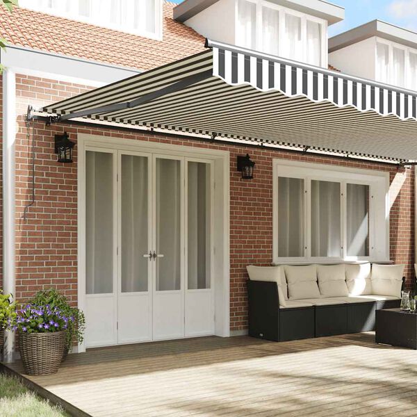 vidaXL Toldo retr&aacute;ctil autom&aacute;tico gris antracita y blanco 600x300 cm