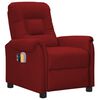 vidaXL Sill&oacute;n de masaje el&eacute;ctrico cuero sint&eacute;tico rojo tinto