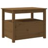 vidaXL Mesa de centro de madera maciza de pino marrón miel 71x49x55 cm