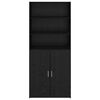 vidaXL Alacena Roble Negro 80 x 42,5 x 185 cm Madera contrachapada