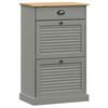 vidaXL Zapatero VIGO madera maciza de pino gris 60x35x96 cm