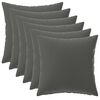 vidaXL Coj&iacute;n con almohada HEERLEN 6 uds. Gris antracita Poli&eacute;ster
