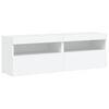vidaXL Muebles de TV de pared con luces LED 2 uds blanco 60x30x40 cm