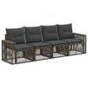vidaXL Conjunto de sof&aacute;s de jard&iacute;n 4 pcs Gris y Gris Oscuro