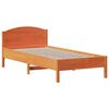 vidaXL Estructura de cama sin colch&oacute;n madera maciza marr&oacute;n 90x190 cm