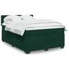 vidaXL Cama box spring con colch&oacute;n terciopelo verde oscuro 160x200 cm