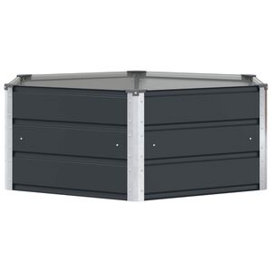 vidaXL Jardinera Antracita 129 x 129 x 45 cm Acero