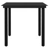 vidaXL Juego de comedor para jard&iacute;n 3 piezas negro