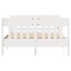 vidaXL Estructura de cama sin colch&oacute;n madera de pino blanca 150x200 cm